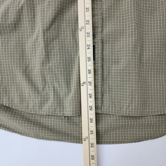 Dockers Mens XL Long Sleeve Button Down Shirt Olive Green Plaid 100% Cotton - Picture 3 of 9